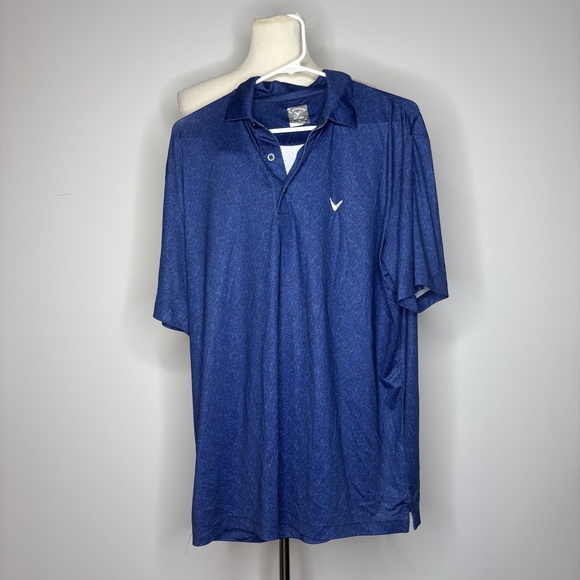 Callaway - Blue Patterned Golf Shirt - Picture 1 of 2